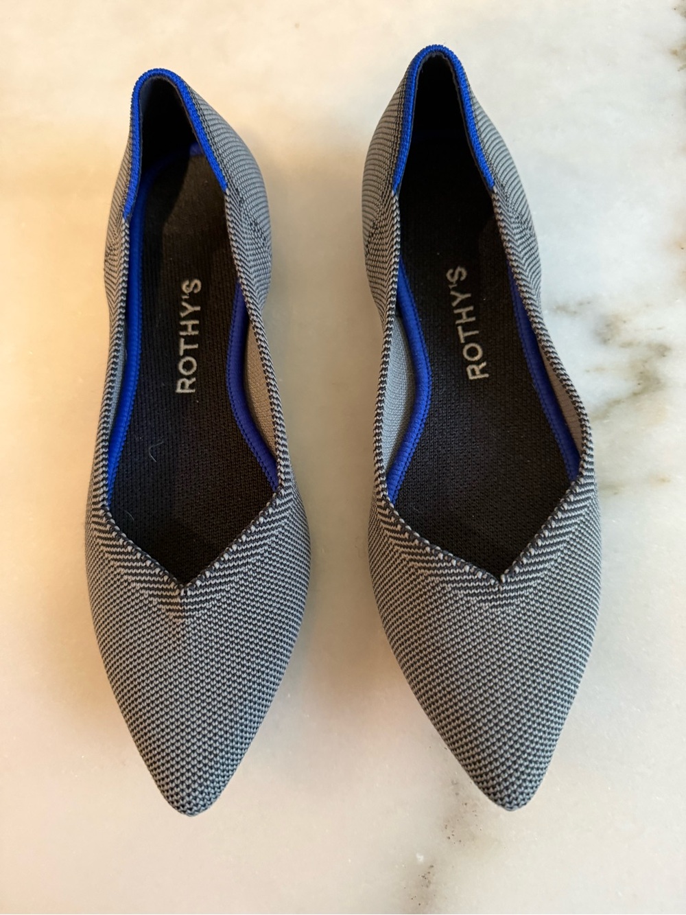 Rothy's The Point women’s flat herringbone Sz 7